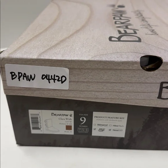 BearPaw Women’s Winter Boot (11 inch Tall), Clara Wide, Hickory, size 9 - New - Picture 7 of 7